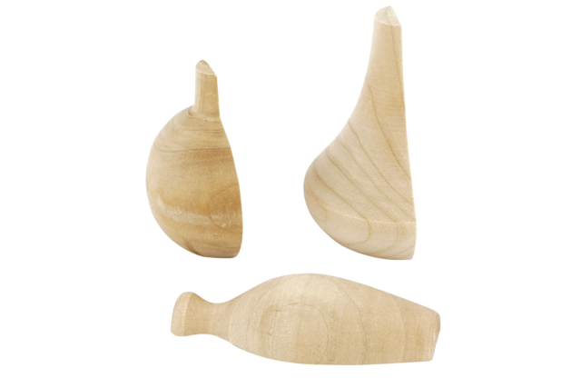 demi mini vases en bois - Décorations en bois brut : tranches et bois naturel déco - 10doigts.fr