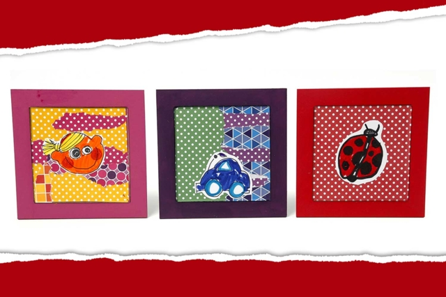 Dessous de plat collages d'enfant - Supports en Verre - 10doigts.fr