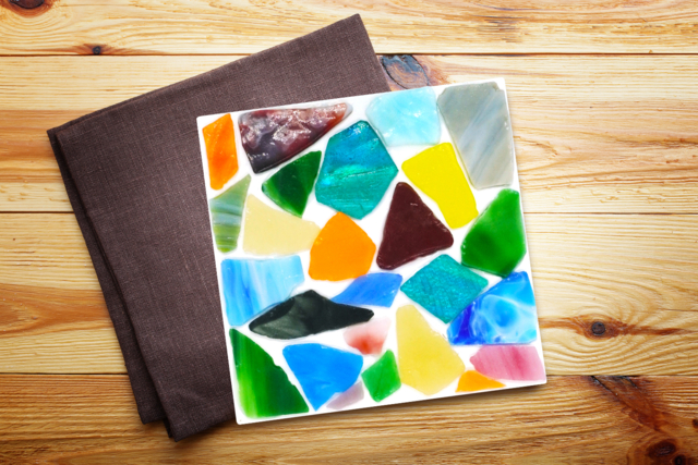 dessous de plat mosaïques - Mosaïques en verre - 10doigts.fr