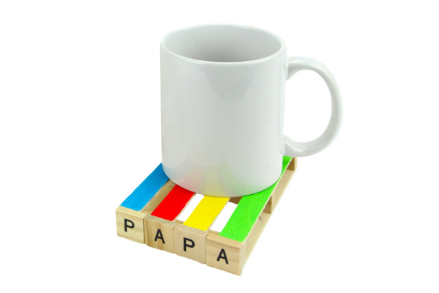 dessous de tasse fête des papa  - Décorations à coller - 10doigts.fr