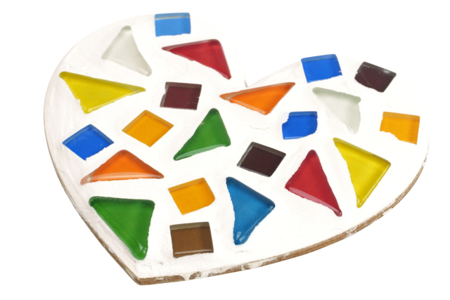 dessous de verre coeur - Formes en bois à décorer - 10doigts.fr