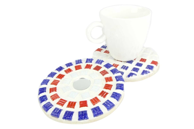 dessous de verre mosaique - Mosaïques en verre - 10doigts.fr