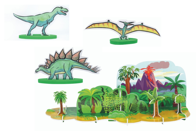 Dinosaures et plastique magique - Kit plastique fou : des coffrets créatifs prêts à l'emploi - 10doigts.fr