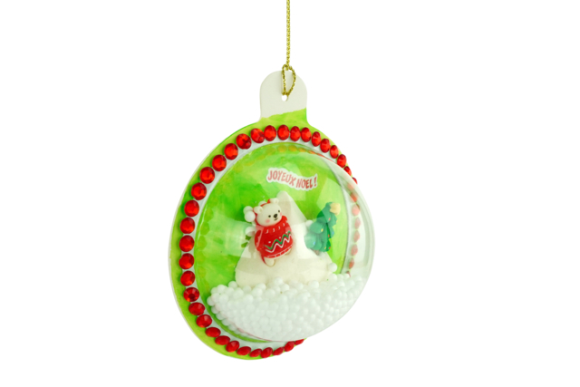 Dômes transparents adhésifs NOEL - Plastique Transparent - 10doigts.fr