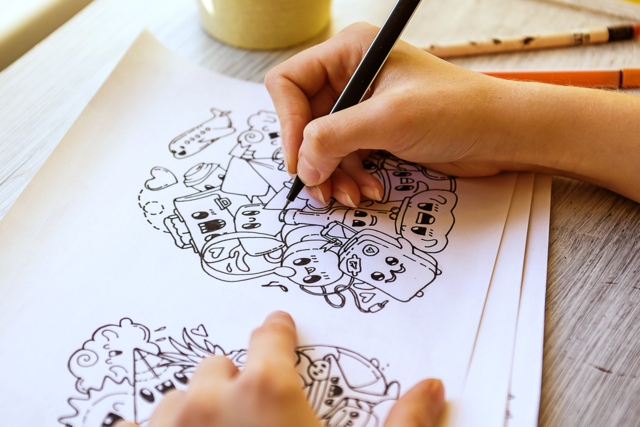 doodle feutres pointe fine - Feutres pointes fines : la précision pour le dessin et l'écriture - 10doigts.fr