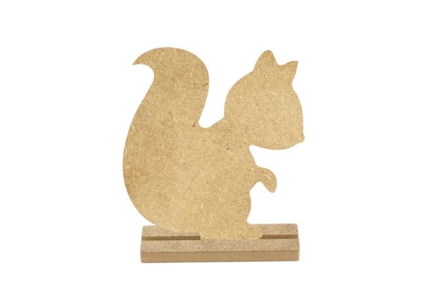 Ecureuil en bois + socle  - Animaux en bois à décorer - 10doigts.fr