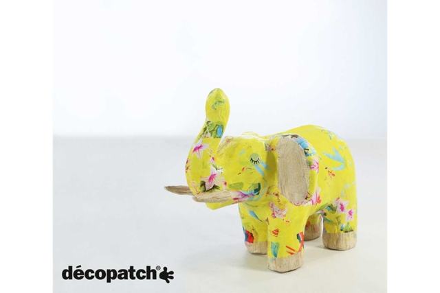 éléphant décopatch - Animaux en carton - 10doigts.fr