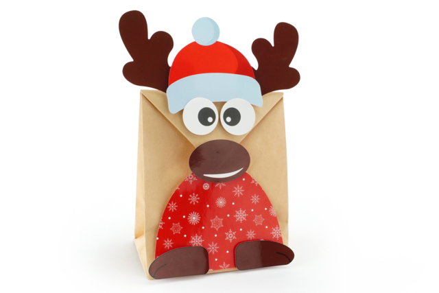 Emballage Renne Noel - Papiers cadeaux et sacs - 10doigts.fr