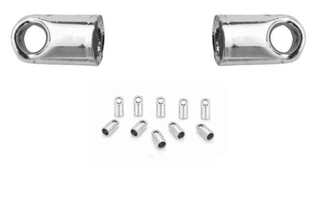 embout argent cordons - Fermoirs bijoux - 10doigts.fr