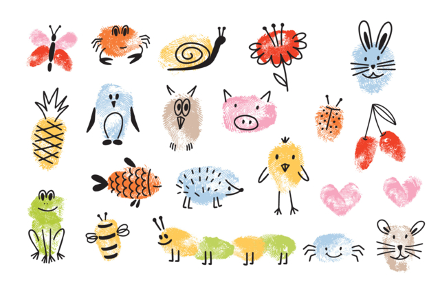 empreinte de doigts idée enfant - Encreurs : une palette infinie de couleurs et de formats - 10doigts.fr