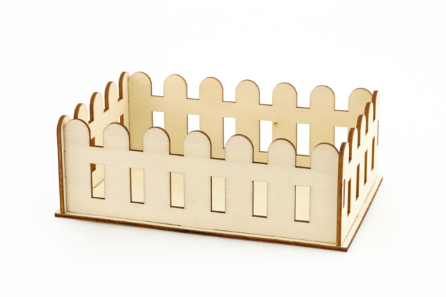 enclos en bois à monter - Supports de Pâques à décorer - 10doigts.fr