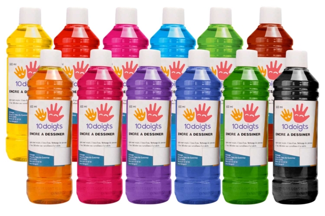 encres à dessiner liquides - Encres liquides : la pureté de la couleur pour vos dessins - 10doigts.fr