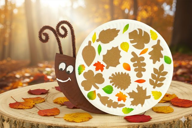 Escargot avec des assiettes en carton - Décorations de table - 10doigts.fr