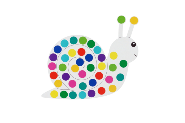 escargot gommettes - Kits créatifs avec gommettes : le plein d’idées pour les petits artistes - 10doigts.fr
