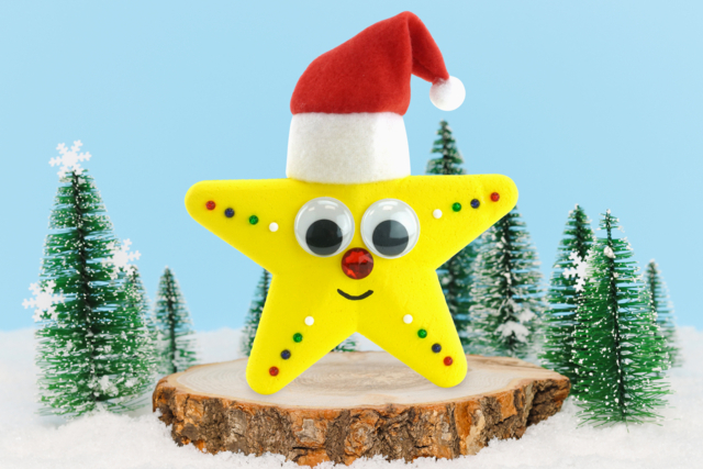 Étoile de Noël rigolote - Formes à décorer - Polystyrène - 10doigts.fr
