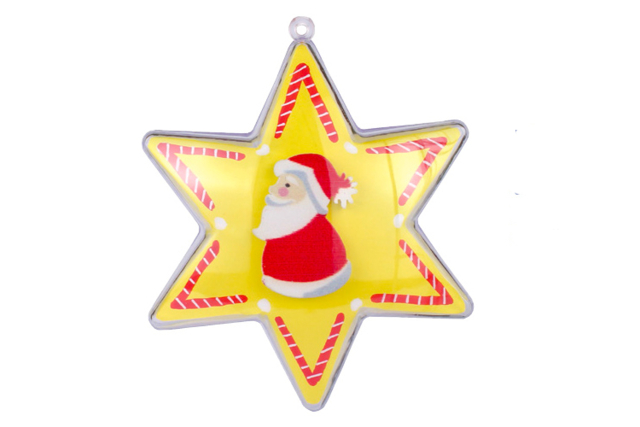 étoile père noel - Plastique Transparent - 10doigts.fr