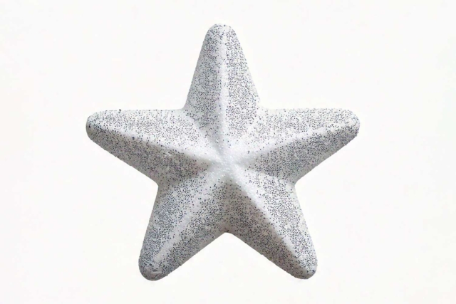 étoile polystyrène paillettes - Vernis - 10doigts.fr