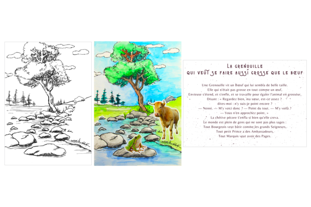 fables à colorier - Kits créatifs avec gommettes : le plein d’idées pour les petits artistes - 10doigts.fr