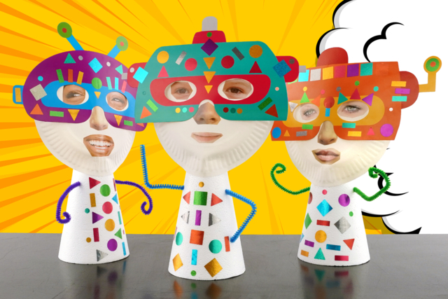 Fabrique ton super-héros ! - Gommettes yeux, visages et smileys pour des créations pleines d’expression - 10doigts.fr