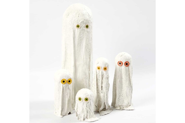 fantomes en platre  - Yeux mobiles - 10doigts.fr