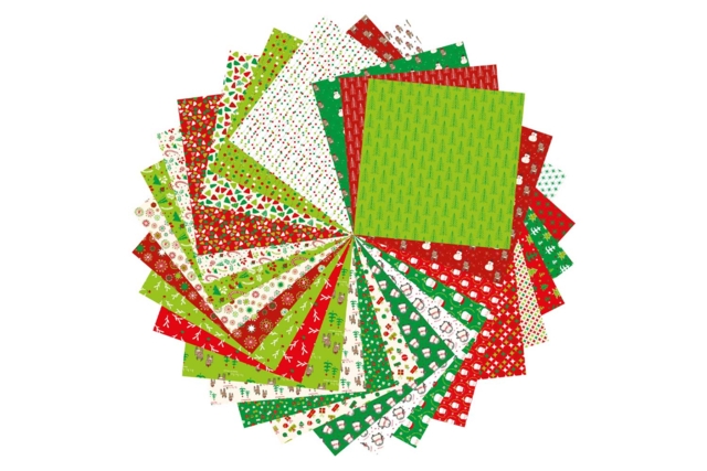 feuille origami noel - Papiers Origami - 10doigts.fr