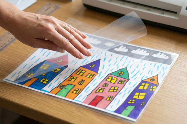feuilles à plastifier - Accessoires créatifs de bureau - 10doigts.fr