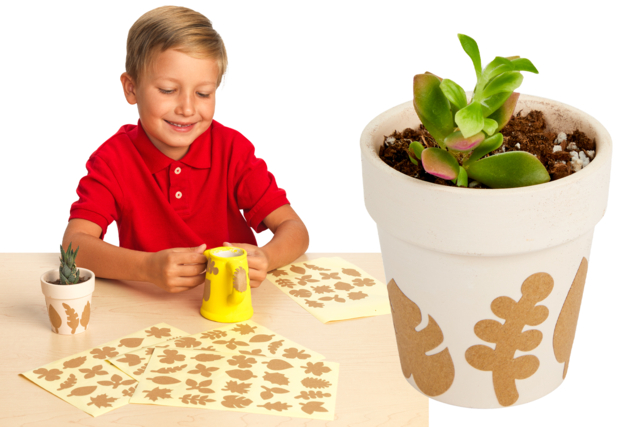 feuilles arbre stickers kraft - Gommettes d’Automne : feuilles, arbres et activités créatives pour enfants - 10doigts.fr