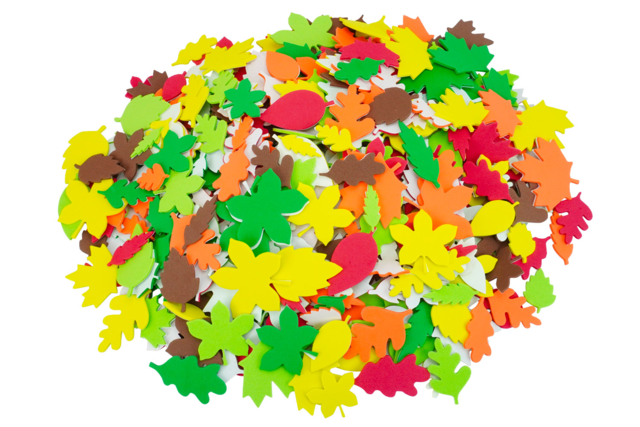 feuilles arbres caoutchouc - Stickers mousse : donnez du volume à vos créations - 10doigts.fr