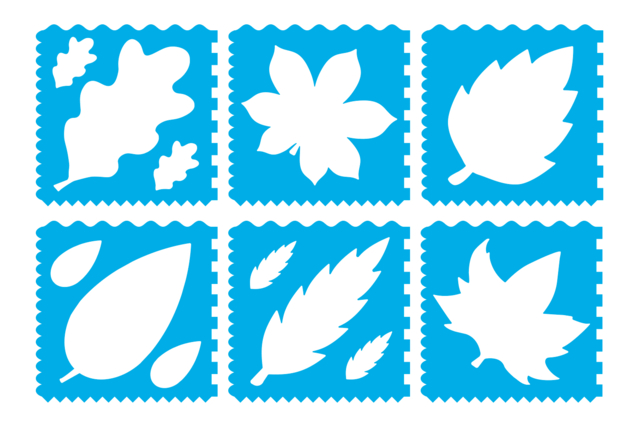 feuilles d'arbre - Pochoirs nature : créez des paysages à la peinture - 10doigts.fr