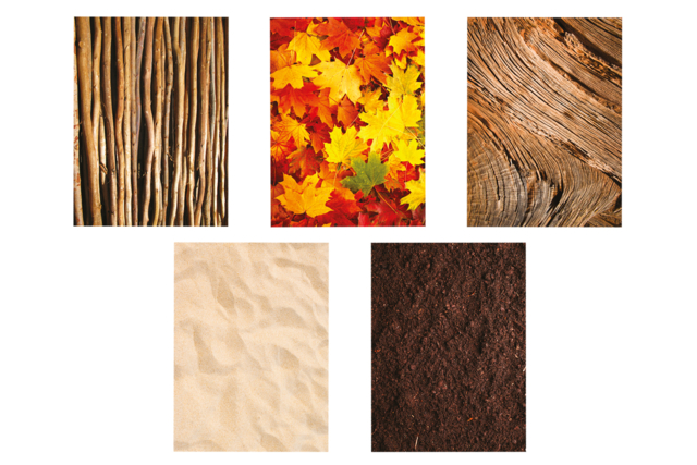 feuilles imprimées terre - Papiers Format A4 - 10doigts.fr