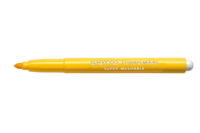 feutre jaune turbo maxi giotto - Feutres pointes larges : pour des coloriages éclatants et des aplats parfaits - 10doigts.fr