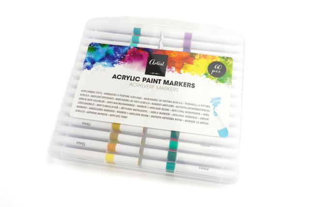 feutres acrylique mutli supports 60 couleurs - Marqueurs peinture : l'intensité de l'acrylique au bout des doigts - 10doigts.fr