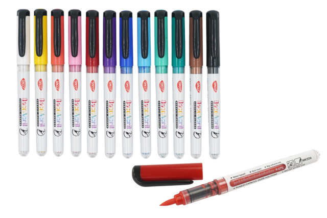 feutres acrylique pointe pinceau - Marqueurs peinture : l'intensité de l'acrylique au bout des doigts - 10doigts.fr