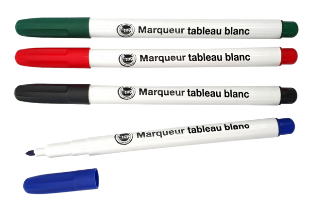 feutres effaçables à sec - Feutres effaçables pour tableaux blancs, ardoises et vitres - 10doigts.fr