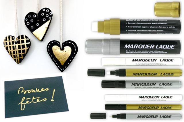 feutres or argent blanc - Marqueurs peinture : l'intensité de l'acrylique au bout des doigts - 10doigts.fr