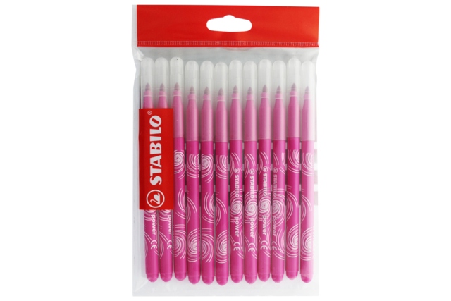 Feutres STABILO POWER rose - Feutres pointes moyennes : l'outil polyvalent pour le dessin et l'école - 10doigts.fr