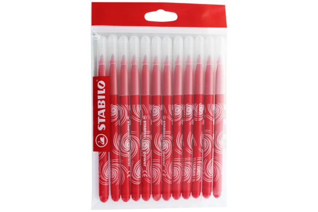 Feutres STABILO POWER rouge - Feutres pointes moyennes : l'outil polyvalent pour le dessin et l'école - 10doigts.fr