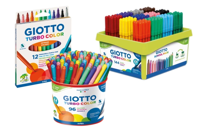 feutres turbo color giotto - Feutres pointes moyennes : l'outil polyvalent pour le dessin et l'école - 10doigts.fr