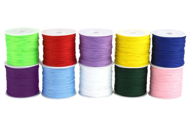 fil cordon polyester 1 mm - Cordons queue de rat - 10doigts.fr