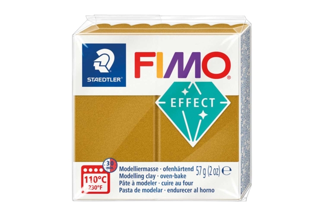 FIMO Effect métal - Or (11) - Pâtes Fimo Effect : donnez une dimension magique à vos modelages - 10doigts.fr