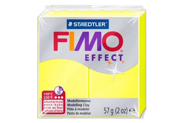 Fimo néon jaune  - Pâtes Fimo Effect : donnez une dimension magique à vos modelages - 10doigts.fr