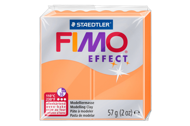 Fimo néon orange - Pâtes Fimo Effect : donnez une dimension magique à vos modelages - 10doigts.fr