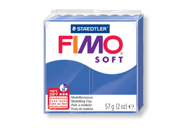 Fimo Soft 57gr - bleu brillant - N° 33 - Pâtes Fimo Soft : le modelage facile pour toutes vos créations - 10doigts.fr