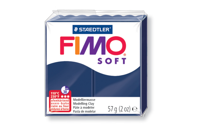 Fimo Soft 57gr - bleu foncé - N° 35 - Pâtes Fimo Soft : le modelage facile pour toutes vos créations - 10doigts.fr