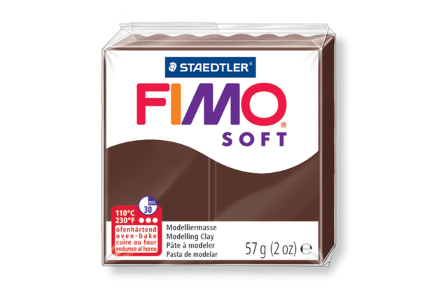 Fimo Soft 57gr - chocolat - N° 75 - Pâtes Fimo Soft : le modelage facile pour toutes vos créations - 10doigts.fr