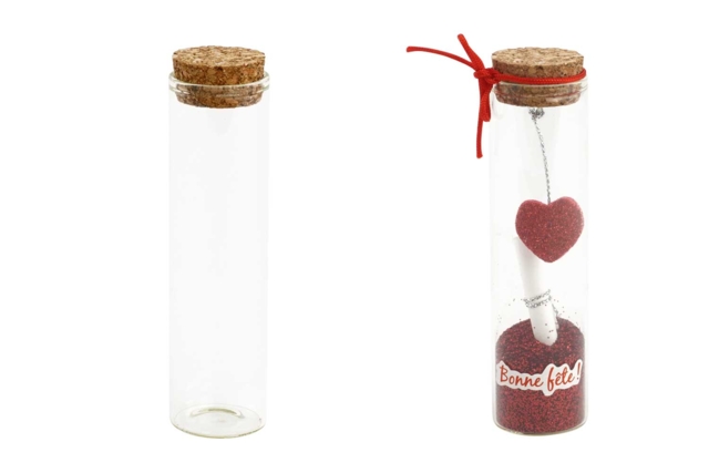 Fioles verre bouchon liege - Supports en Verre - 10doigts.fr