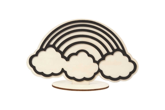 Firgurines en bois avec relief - arc-en-ciel - Livres et Kits de modelage - 10doigts.fr