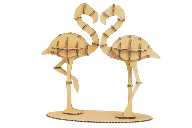 flamand rose à monter - Maquettes en carton - 10doigts.fr