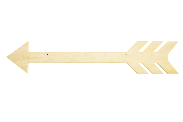 flèche en bois - Plaque de porte en bois à décorer - 10doigts.fr