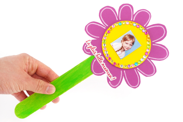 fleur batonnet bois géant - Bâtonnets et tiges en bois - 10doigts.fr